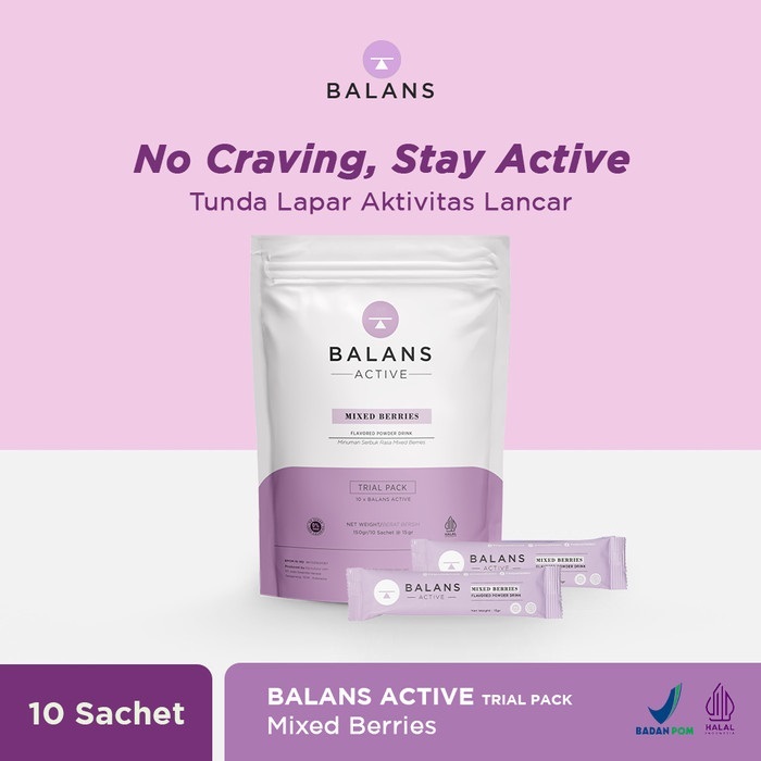 

Balans Active Tube | Mixed Berries | Fiber & Probiotics Drink Trial Pack 10 pcs / BALANS ACTIVE Rasa MIXED BERRIES Trial ORIGINAL