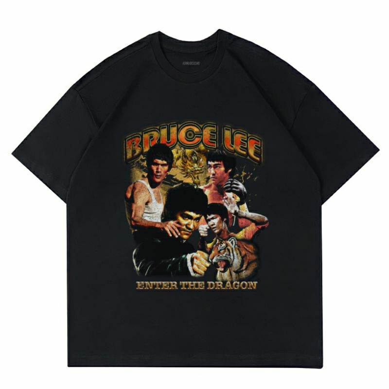 T-SHIRT | BRUCE LEE | ENTER THE DRAGON | KAOS VINTAGE | BAJU KUNGFU |PRIA&WANITA | BUKAN KAOS OVERSI