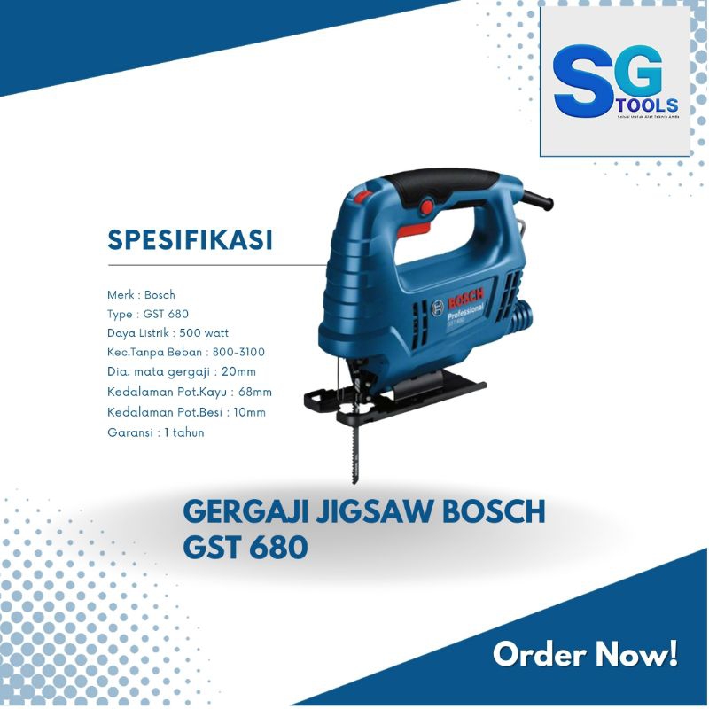Mesin Gergaji Jigsaw GST 680 Bosch - jigsaw bosch - mesin gergaji kayu - mesin gergaji jigsaw bosch
