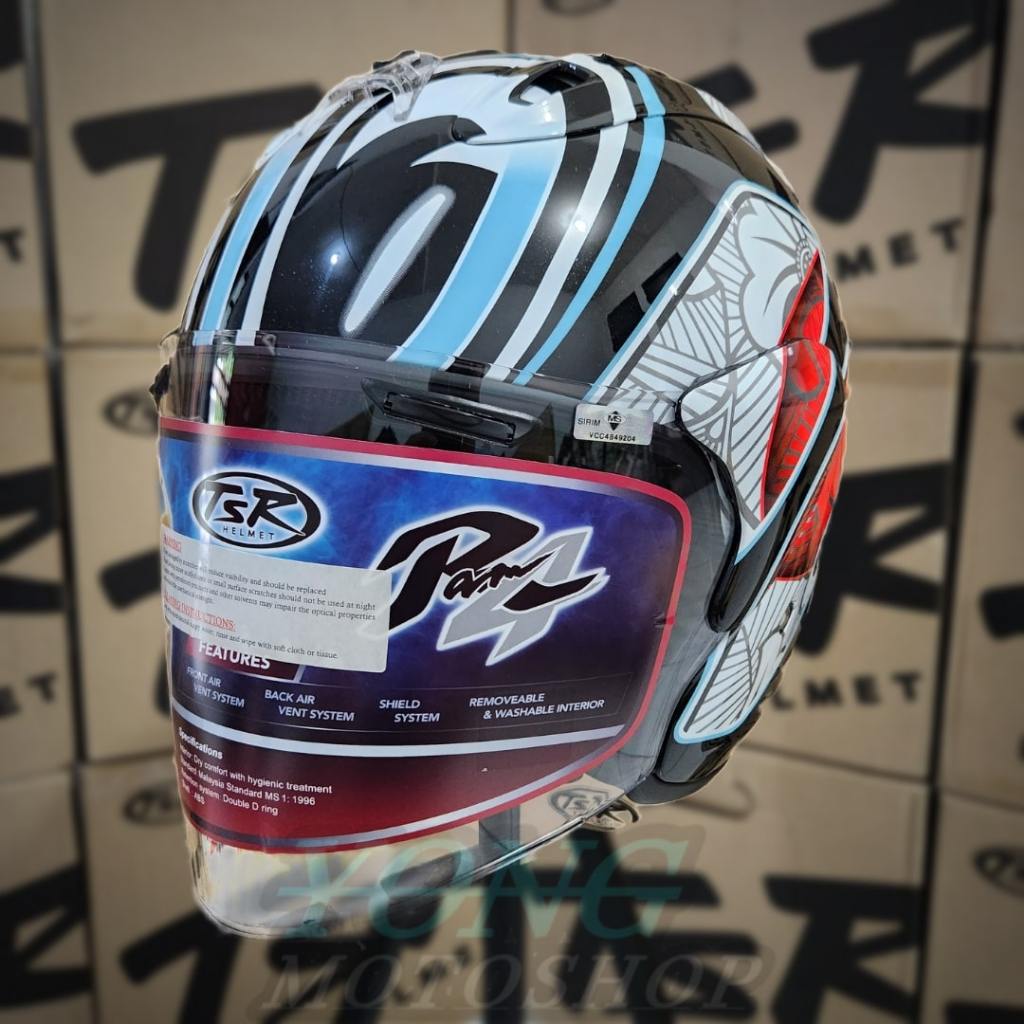 Helm TSR Ram 4 Shinya Nakano Sakura Original Half Face TSR Helmet Ram4