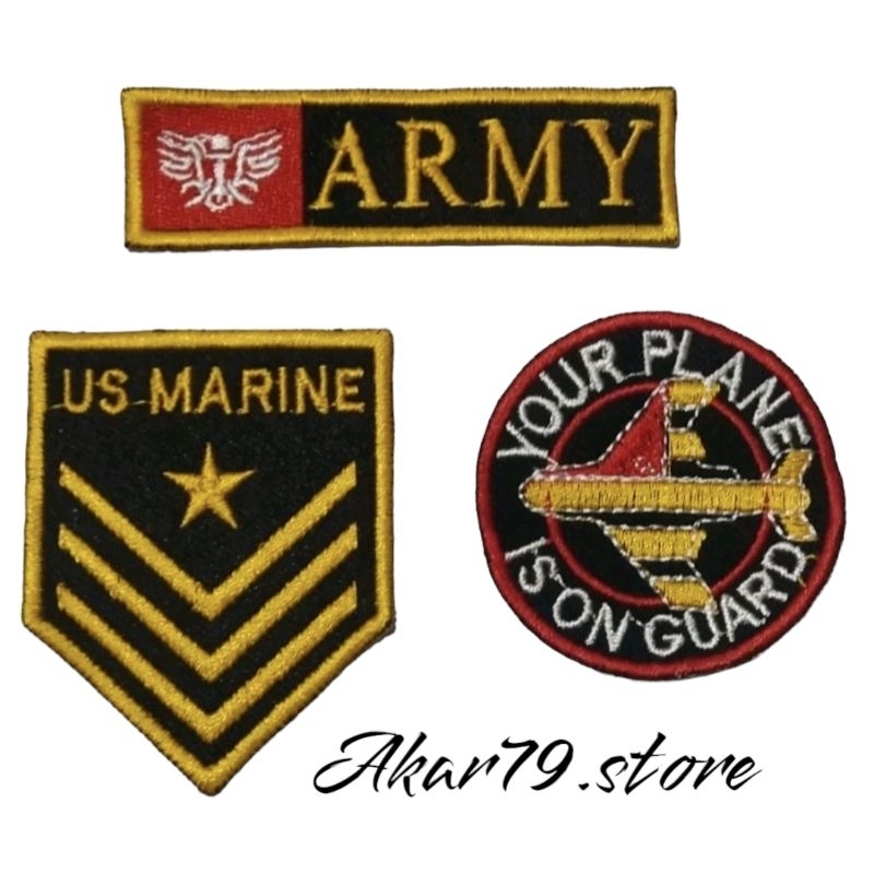 BORDIR,BADGE,LOGO,PATCH,EMBLEM, ARMY, US MARINE, YOUR PLANE