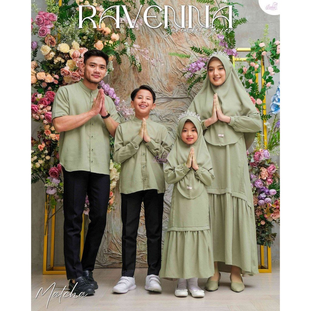 Sarimbit Revanna by izeta daily family set lebaran 2024 couple muslim gamis koko anak dewasa (pre or