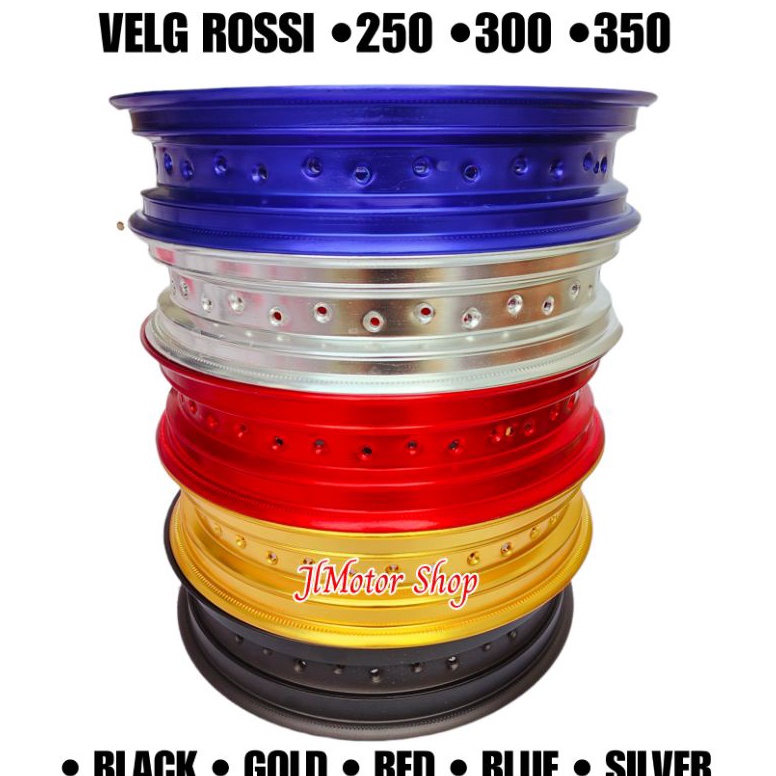 Produk VELG ROSSI RING 17 250 300 350 - VELG VROSSI RING 17 250 300 350 HITAM MERAH GOLD SILVER BIRU