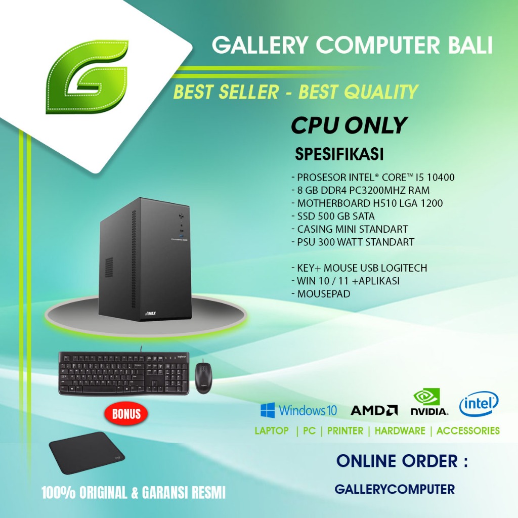 ( cpu only ) komputer pc rakitan i5 10400