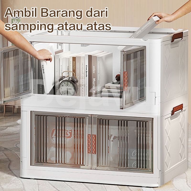 Dejavu Lemari Plastik 2/3/4 Tingkat/Lemari Pakaian Anak Tempat Penyimpanan Mainan/Snack/Baju