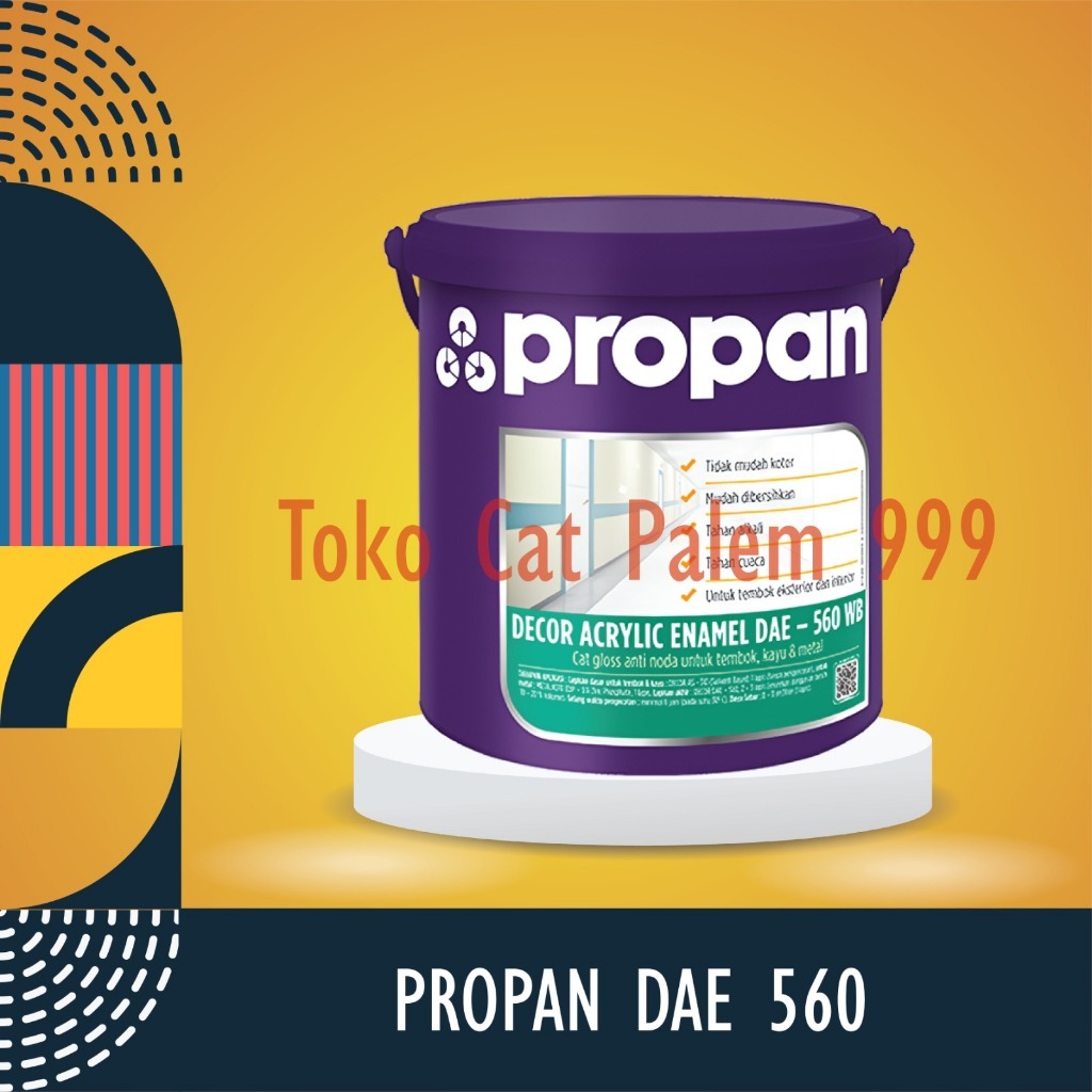 CAT TEMBOK PROPAN DECOR ACRYLIC ENAMEL DAE-560 WARNA PUTIH GLOSSY 2,5 L