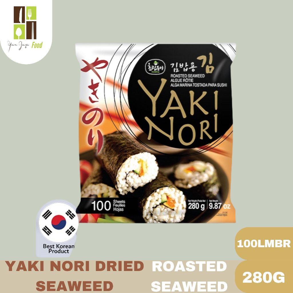 

Yaki Nori Sushi Nori Dried Seaweed (Rumput Laut) ISI (100 LEMBAR) 280G