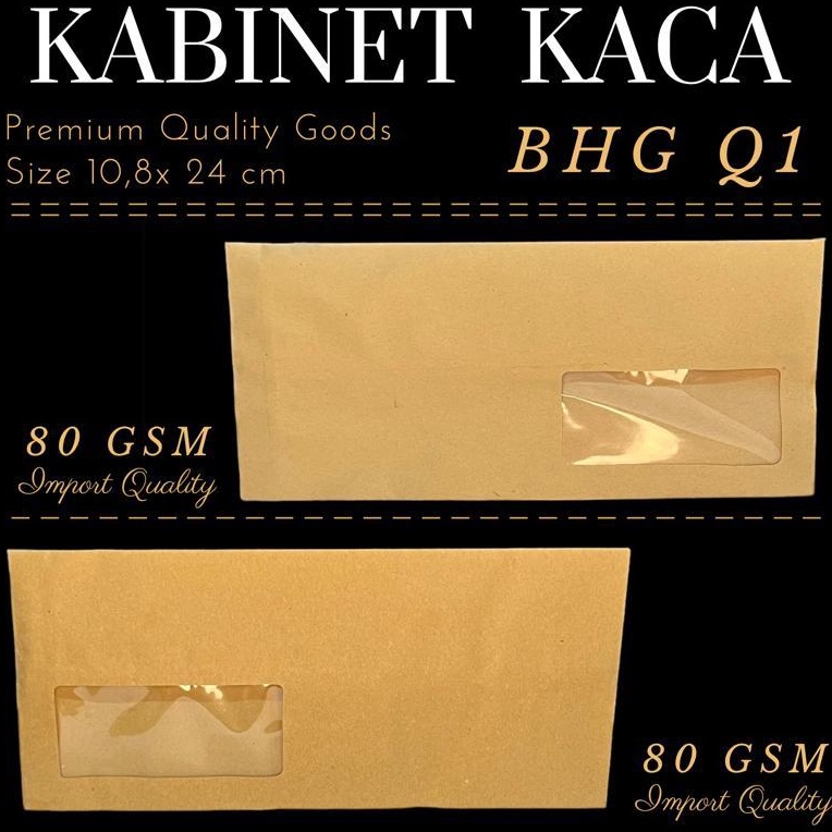 

Dijamin Miring harga.. Amplop Coklat Kabinet Kaca Kiri/Kanan 80gsm BHG (Import) KYS