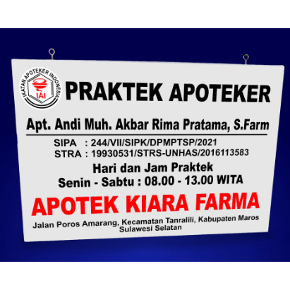 

PROMO #Papan Nama Apotek / Apoteker➯◘ (#Sale)Murah banget ➯