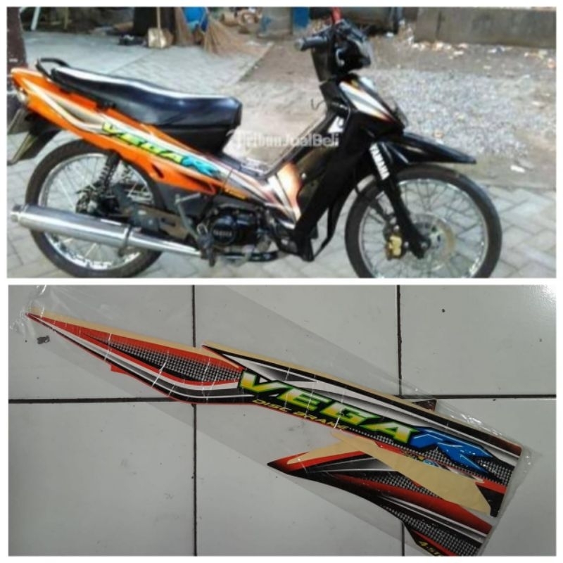 STIKER STRIPING STANDAR ORI YAMAHA VEGA R 2005 FULSET NON ABS