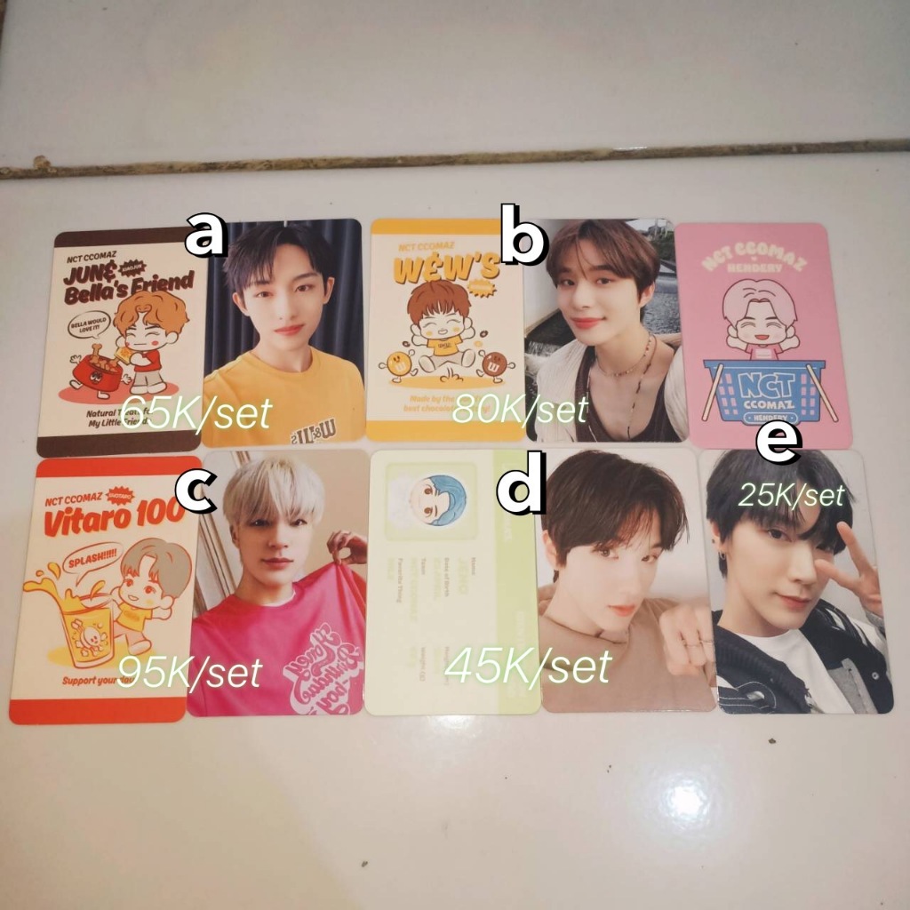PHOTOCARD TC 2ND CCOMAZ NCT WINWIN XIAOJUN JUNGWOO JENO SHOTARO JISUNG HENDERY TEN