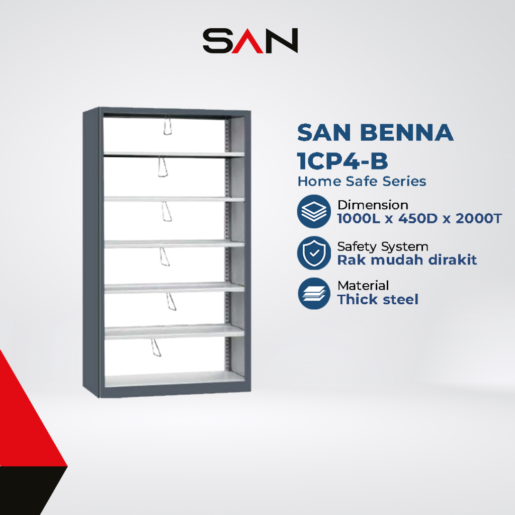 RAK BAJA BESI BENNA RAK SERBAGUNA RAK BUKU SAN BENNA 1C4P-B
