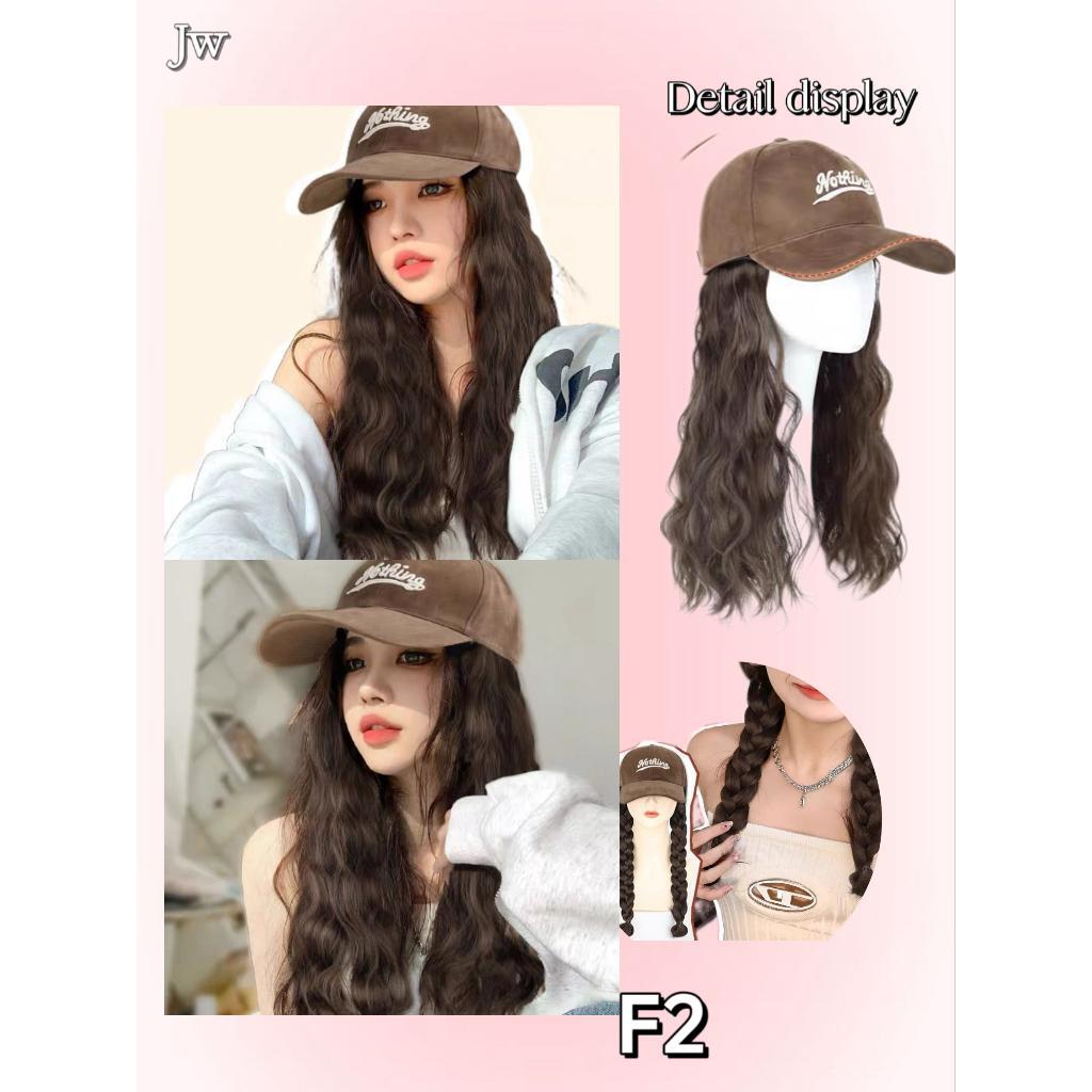 JES WIG/AKSESORIS RAMBUT/WIG TOPI WANITA/RAMBUT PALSU WANITA/WIG TOPI BASEBALL-F2