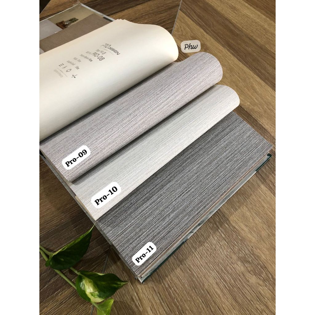 Wallpaper Dinding Polos Salur Timbul Tebal Abu Coklat Putih Pro Design