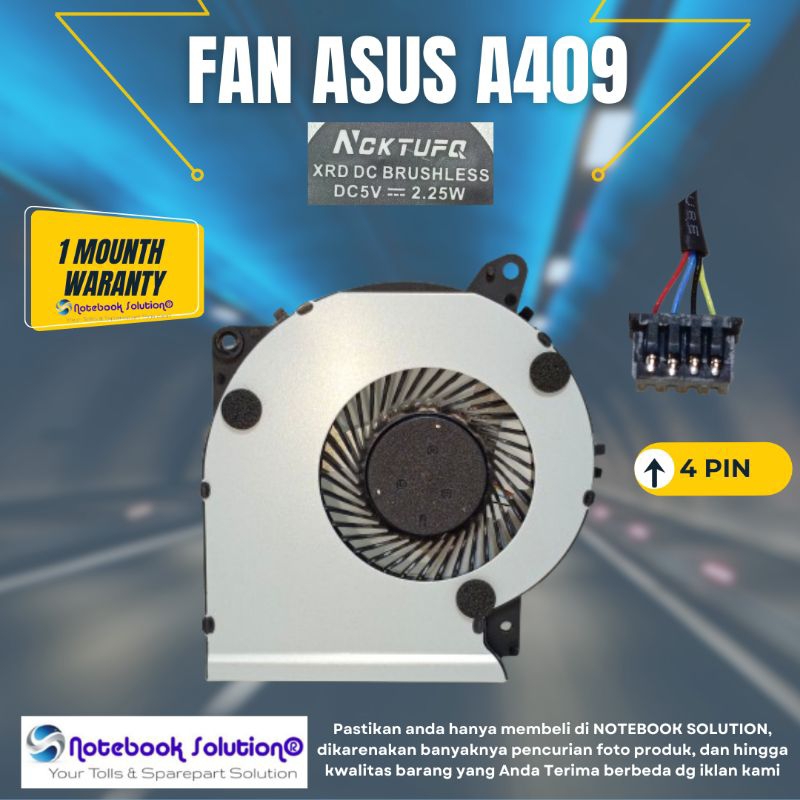 KIPAS FAN ASUS A409 A409F A409UA X409 X409F X409FJ X409FA FL8700