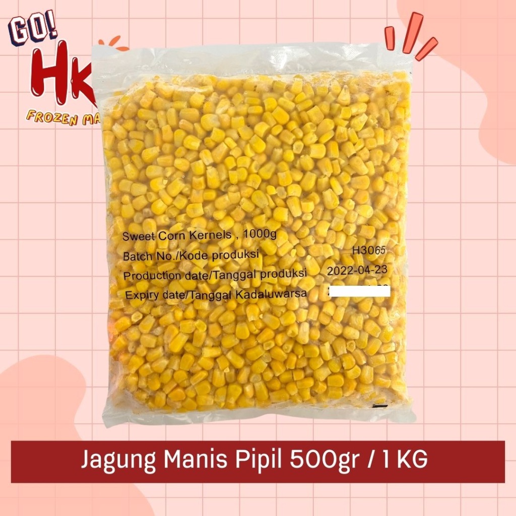 Jagung Pipil Frozen 500gr &amp; 1 KG | corn kernel jagung manis salad jasuke HK Frozen Mart