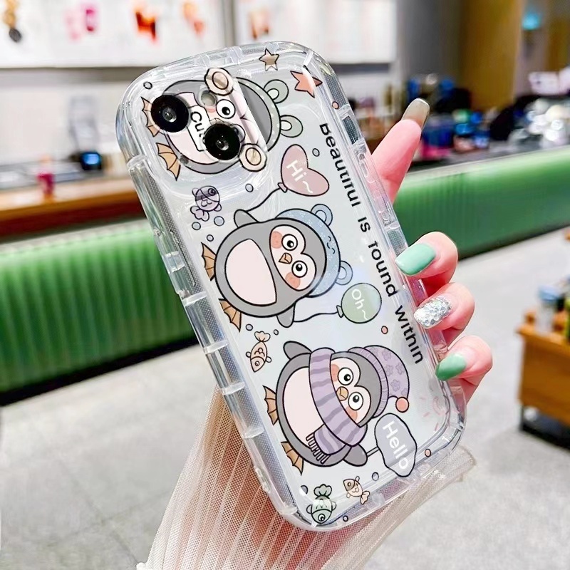 Shockproof Soft Phone Case Cute Cartoon Penguin Suitable For Samsung A30/A20/A205/A305/M10S/A32/A33/