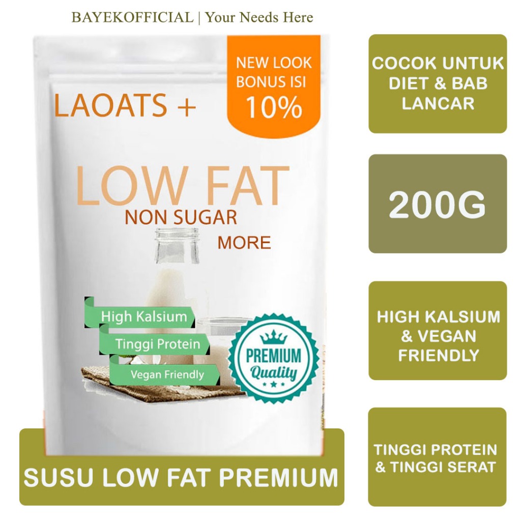 

Low Fat Oat Milk Pelangsing Badan Penurun Berat Badan Susu Rendah Kalori Pengganti Makan Laoats