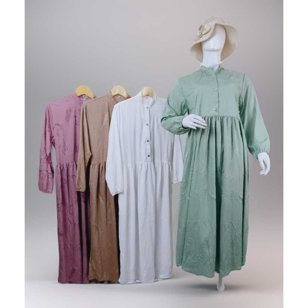 SASA GAMIS POLO LINEN BORDIR/GAMIS POLO LINEN BORDIR JUMBO/GAMIS JUMBO MURAH POLO LINEN BORDIR