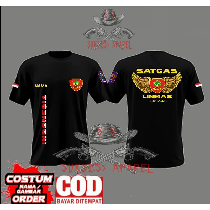 kaos linmas lengan pendek/satgas linmas pendek