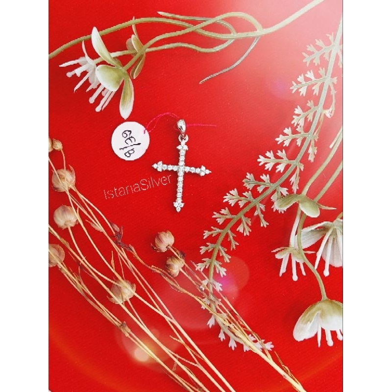 Liontin Salib Kristen Perak Asli S925 Antiluntur AntiKarat Silver New Model Chirstmass Natal Silver 