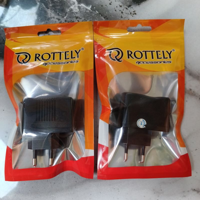 Travel Charger Adaftor cocok utuk hp jadul hf bluetooth musib box USB brend ROTTELY