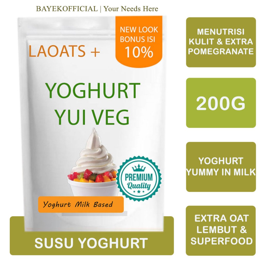 Plain Yogurt Minuman Diet Pelangsing Badan Penurun Berat Badan Susu Rendah Lemak Untuk Diet Laoats