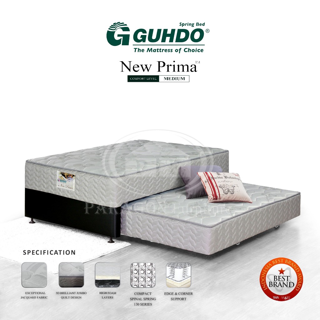 2in1 New Prima 90 100 120 140 160 180x200 TANPA SANDARAN - Spring bed Guhdo