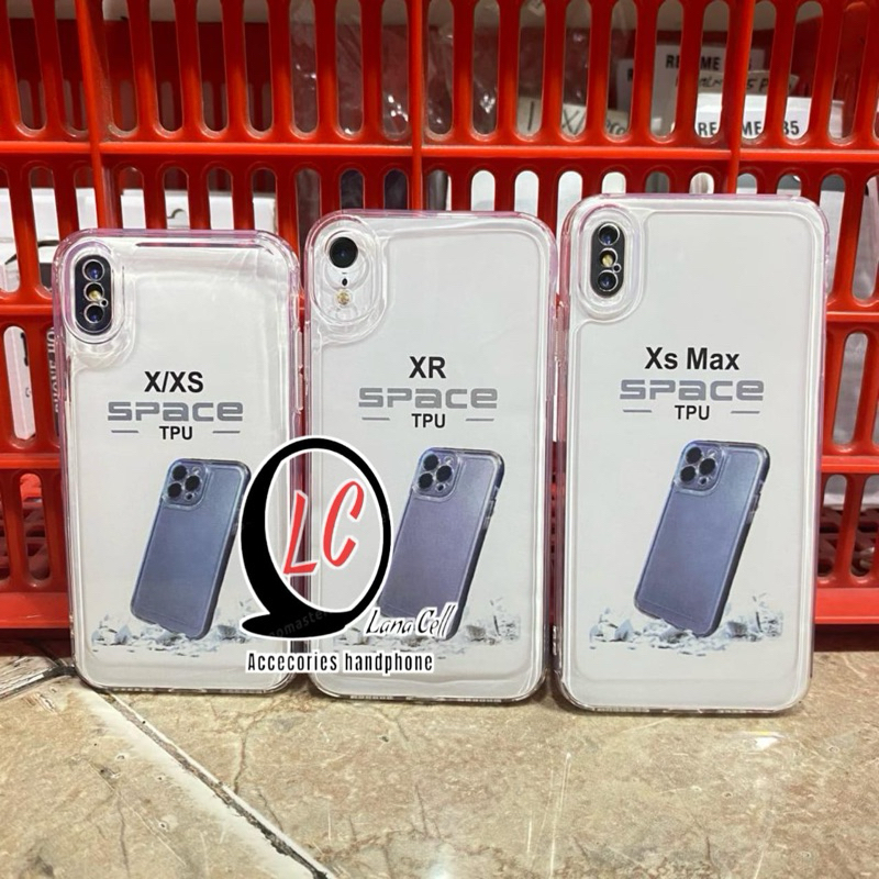 Soft Case IPHONE XR / X / XS / XS MAX Case Space TPU Clear Bening Transparan Pelindung + Camera Prot