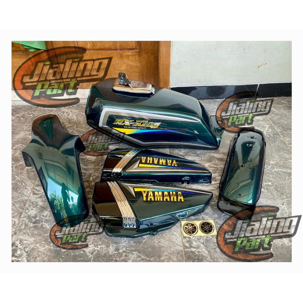PALING MURAH cover tangki rx king hijau botol paket cover body rx king hijau botol