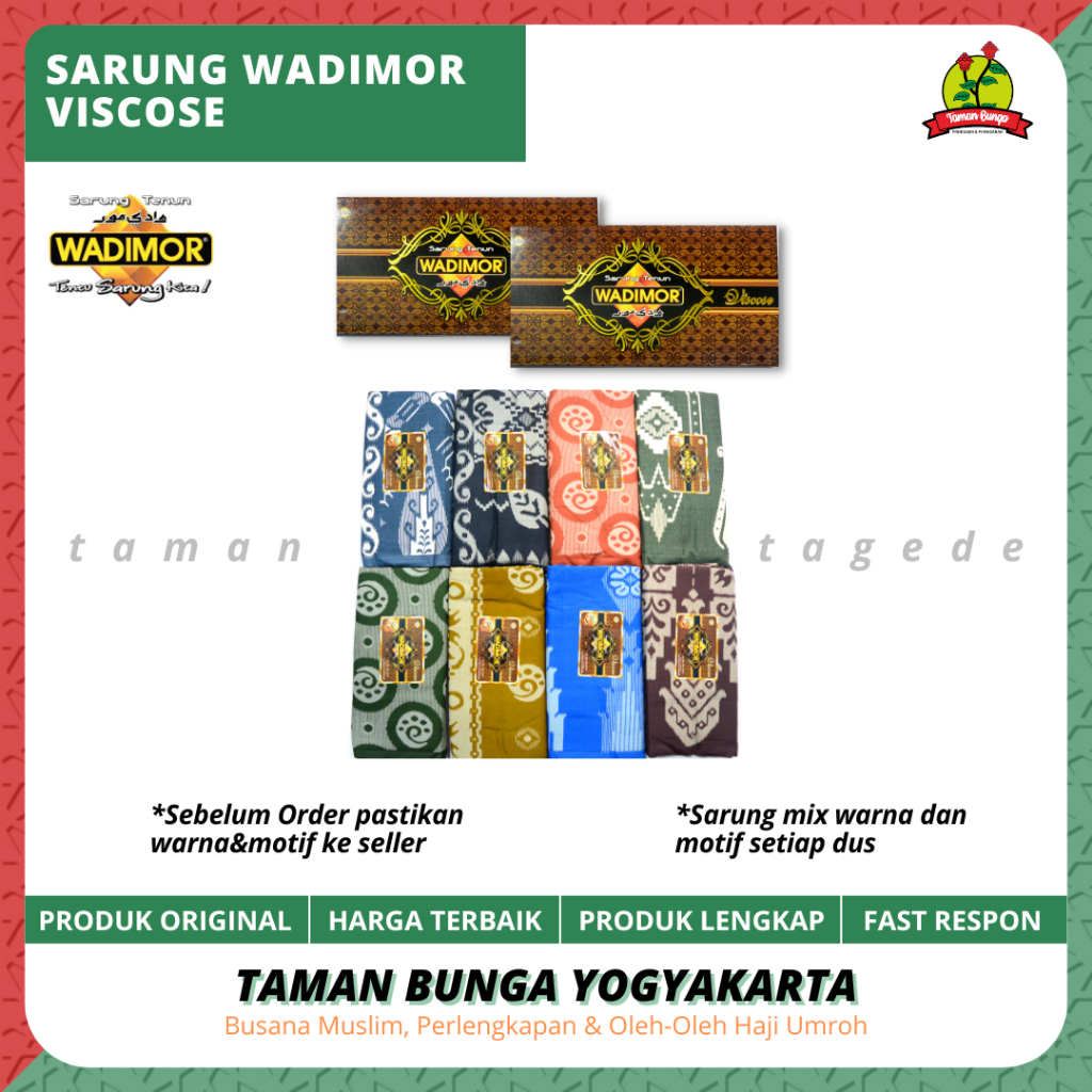 SARUNG WADIMOR VISCOSE / SARUNG WADIMOR / SARUNG GROSIR / SARUNG TENUN
