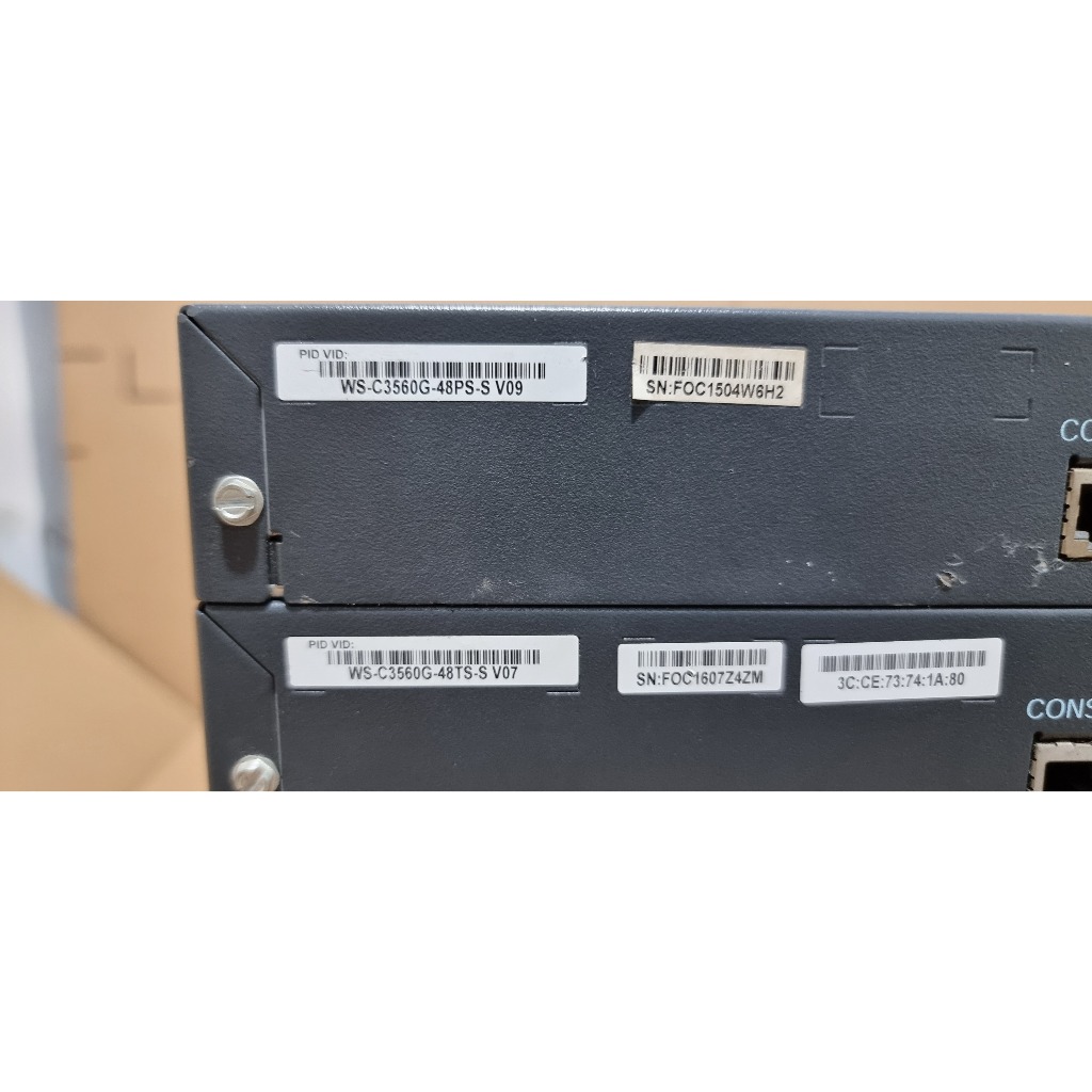 Cisco WS-C3560G-48PS-S Catalyst 3560 48-port POE 802.3af Switch GIGABIT