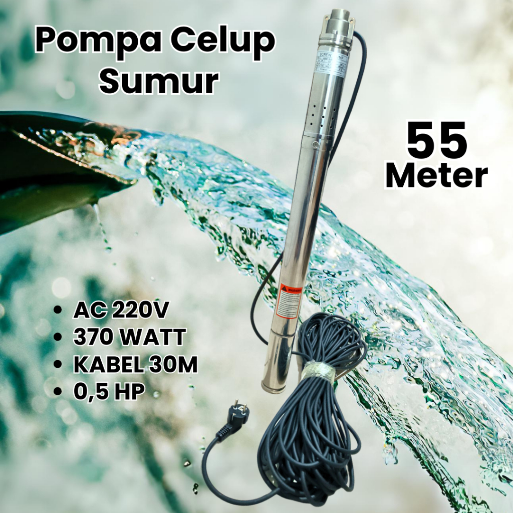 Pompa Air Satelit Sibel Pompa Air Sumur AC 2 Inch Pompa Satelit Submersible Pump AC 220V Pompa Air 5