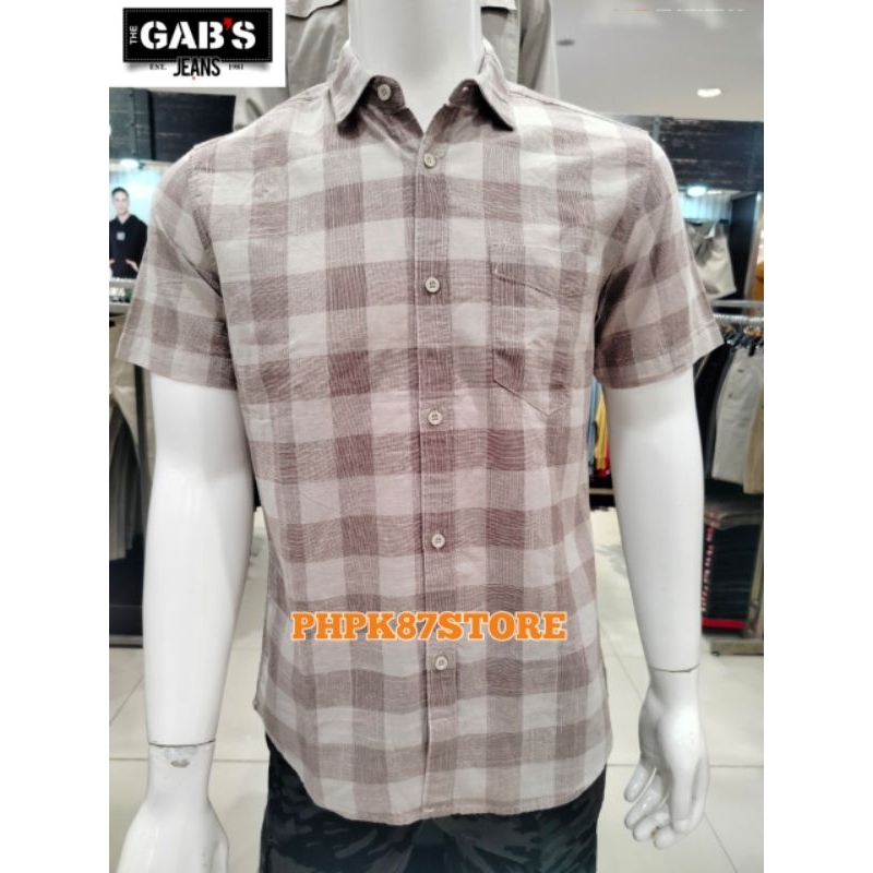 KEMEJA PENDEK ORIGINAL MEREK GABS/GABRIELLE JEANS