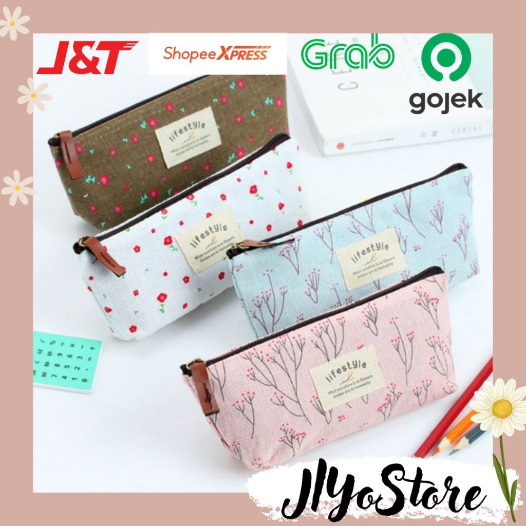 

Tempat Pensil Kotak Wadah Pulpen Alat Tulis Sekolah ATK Stationery Korean Kanvas Lucu Aesthetic