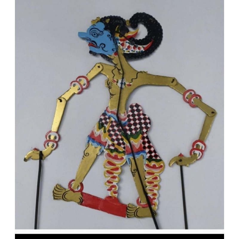 wayang kertas Antasena ontoseno muka Biru 50 cm