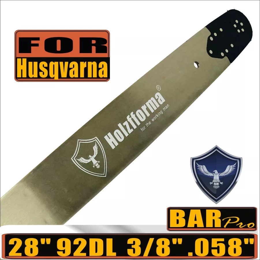 Holzfforma BAR 28 Inch Pro 3/8 .058 28 inch 92DL Guide Bar For Many Husqvarna Chainsaws like Husqvar