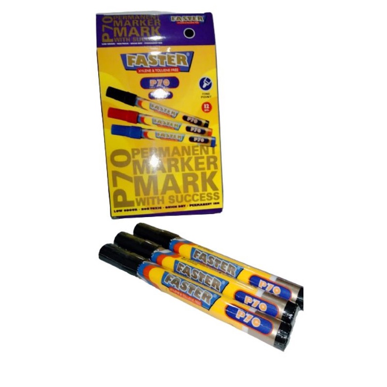 

Import Terlaris Faster P70 Permanent Marker | 1 Box 12pcs Hitam murah