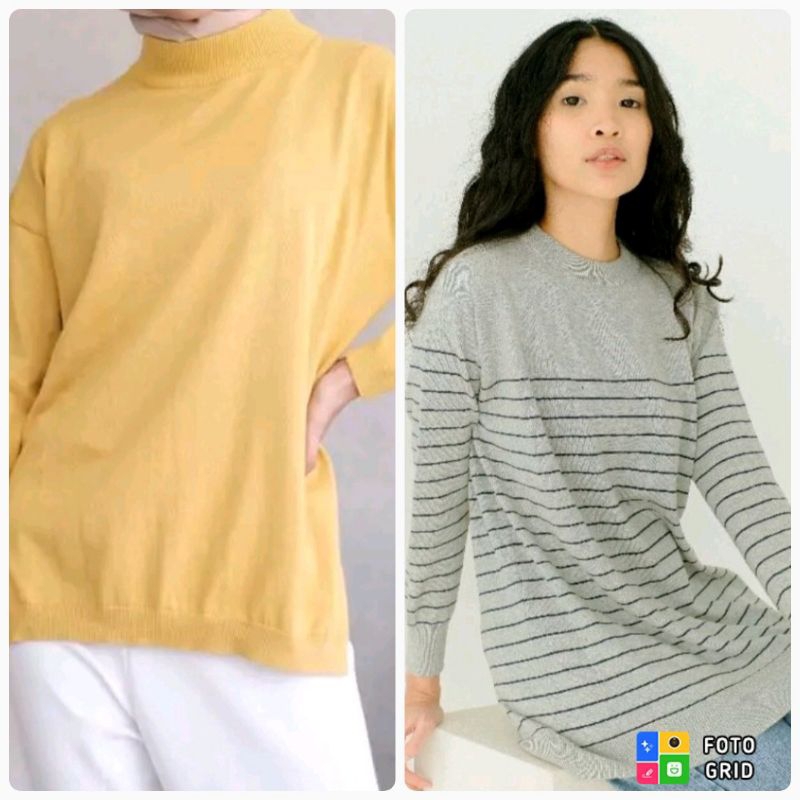 RYU TOP/GEA TOP/BY SUGI LABEL/SHIRT/BLOUSE ATASAN RAJUT PREMIUM