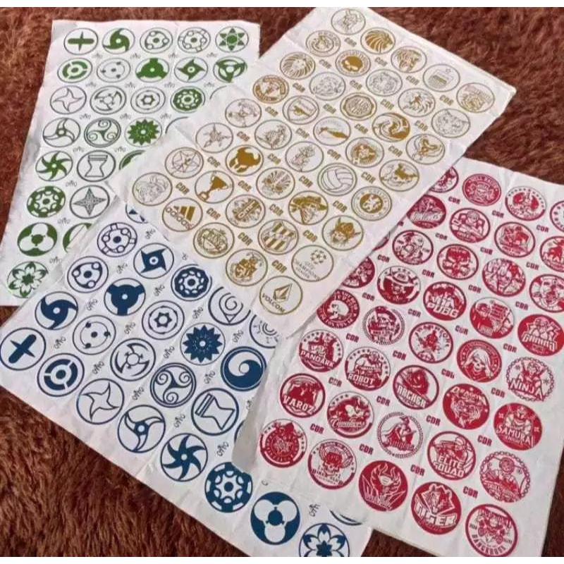 1 Lembar Mainan Tajos Tebal Warna Emas Isi 40 Pcs