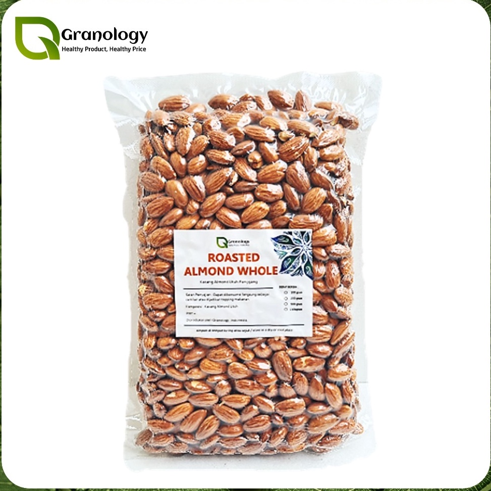 

Re4dy Roasted Almond Whole / Almond Utuh Panggang / Almond Panggang (1 Kilogram) by Granology SALE now