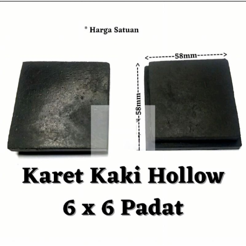 karet kaki meja kursi rak besi hollow 6x6 padat hollo