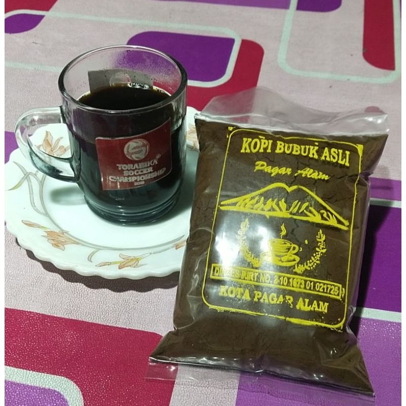 

Kopi bubuk asli Pagaralam sumatera selatan 250gram.