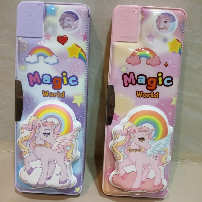 

kontak pensil unicorn/pencil case unicorn/girl/rainbow