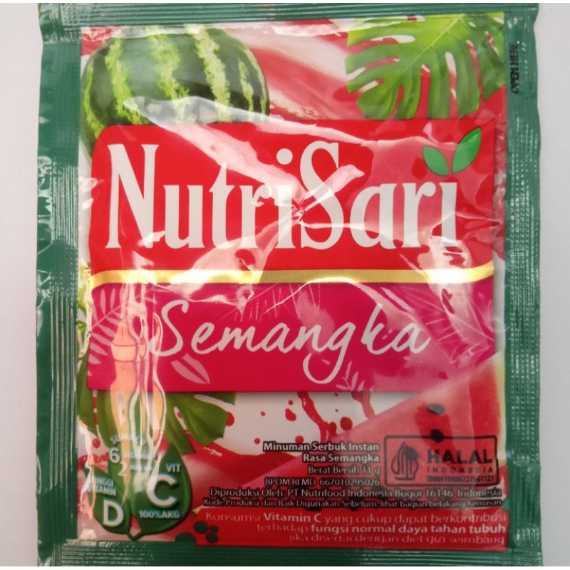 

nutrisari rasa semangka per renceng isi 10 sachet