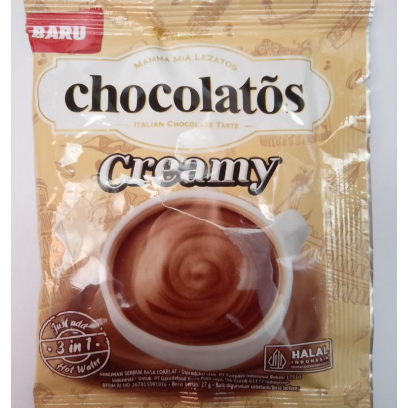 

chocolatos drink creamy per renceng isi 10 sachet