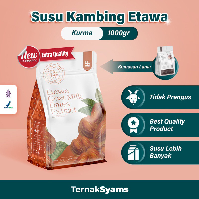 

1KG Susu Kambing Etawa Varian Rasa Kurma Qurma Korma Manis 100% Original