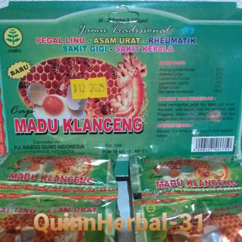 Herbal Asam urat MADU KLANCENG 100%Original