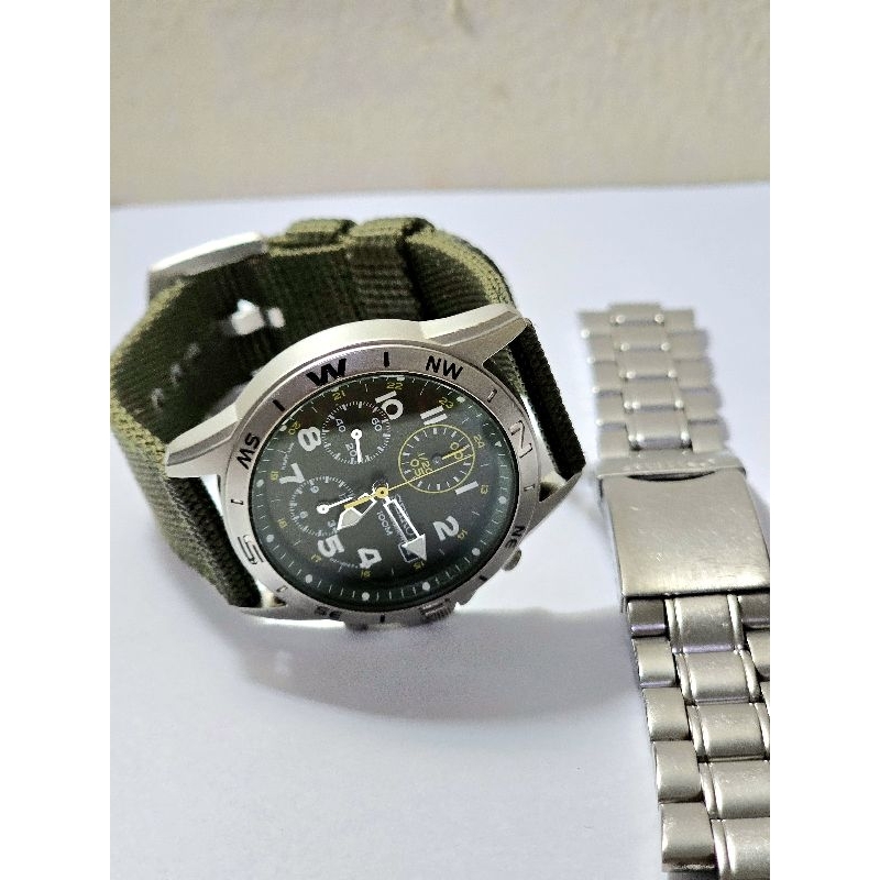 Seiko Chronograph Military SND377P Quartz 7T92 Original Jam Tangan Watch Asli Pria Wanita NOT sports