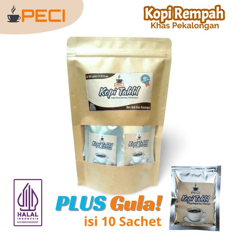 

Kopi Tahlil / kopi rempah / kopi arab cap Peci Khas Pekalongan isi 10 Sachet (PLUS Gula)